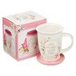 Load image into Gallery viewer, I Know the Plans Jeremiah 29:11 Pink Coaster Ceramic Coffee Mug
