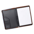 Load image into Gallery viewer, Personalized Portfolio Faithful Servant Legal Size Zippered Portfolio 2 Chronicles 15:7 Blue/Brown
